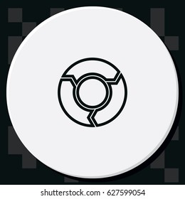 Circle arrows for infographic. Flat icon.