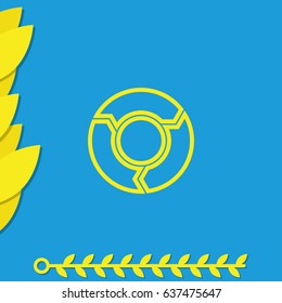 Circle arrows for infographic. Flat icon.