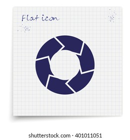 Circle arrows for infographic. Flat illustration.