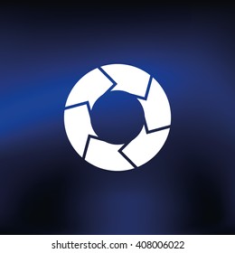 Circle arrows for infographic. Flat illustration.