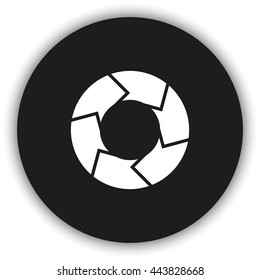Circle arrows for infographic. Flat illustration.