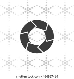 Circle arrows for infographic. Flat illustration.