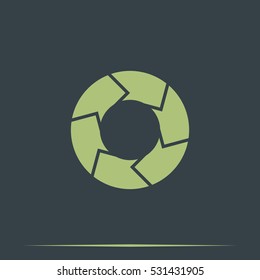 Circle arrows for infographic. Flat illustration.