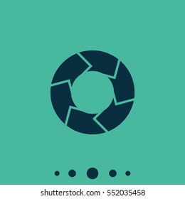 Circle arrows for infographic. Flat illustration.