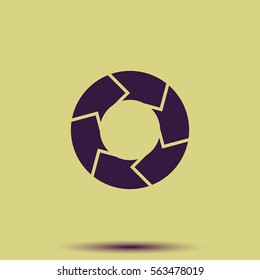 Circle arrows for infographic. Flat illustration.