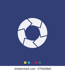 Circle arrows for infographic. Flat illustration.