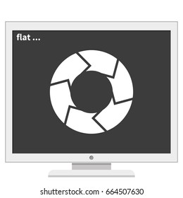 Circle arrows for infographic. Flat illustration.