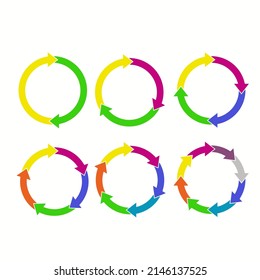 Circle arrows for infographic on white background.