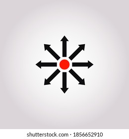 Flechas de círculo para infografía. Icono simple de diagrama plano.