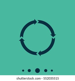 Circle Arrows For Infographic. Simple Flat 360 Diagram Icon.
