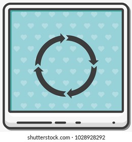Circle arrows for infographic step by step flat vector icon.