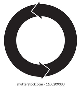 circle arrows infographic template pie charts 