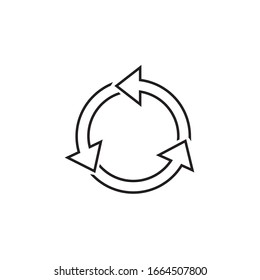 Circle arrows infographic template pie charts line icon. Vector