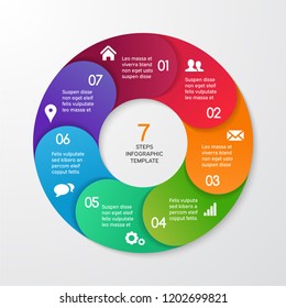 Circle arrows for infographics. Template for cycle diagram, options, graph, web design, presentation and round chart. Business concept with 4 steps. Abstract background. Vector illustration.
