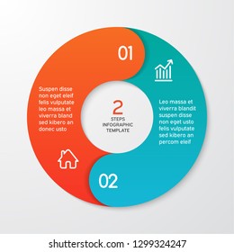 Circle arrows for infographics. Template for cycle diagram, options, graph, web design, presentation and round chart. Business concept with 4 steps. Abstract background. Vector illustration.