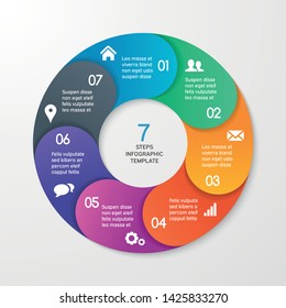 Circle arrows for infographics. Template for cycle diagram, options, graph, web design, presentation and round chart. Business concept with 4 steps. Abstract background. Vector illustration.