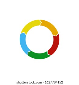 Circle arrows for infographics. Template for cycle diagram, options, graph, web design, presentation and round chart. Business concept with 5 steps. Vector illustration.