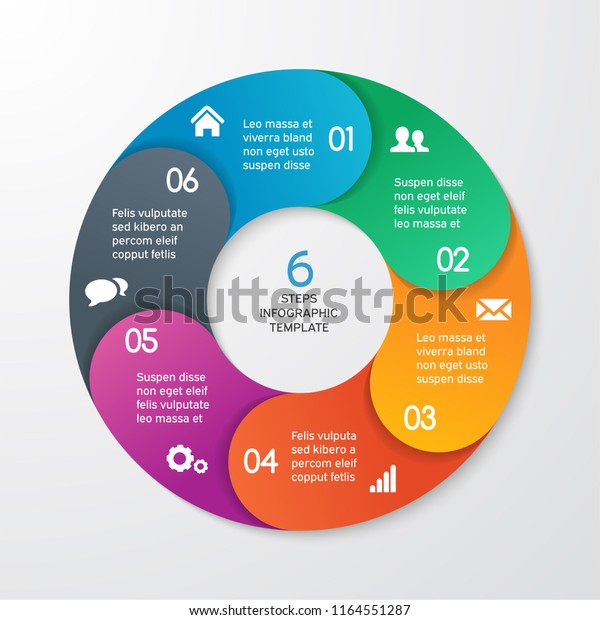 Circle Arrows Infographics Template Cycle Diagram: เวกเตอร์สต็อก (ปลอด ...