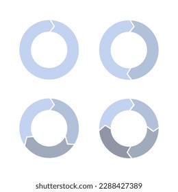 circle arrows isolated. Rotate arrow and spinning loading symbol. Circular rotation loading elements, redo process. Vector illustration.