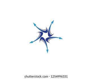 Circle arrows logo template
