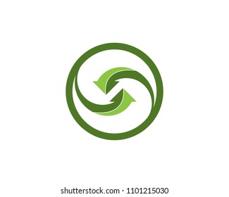 Circle arrows logo vector template