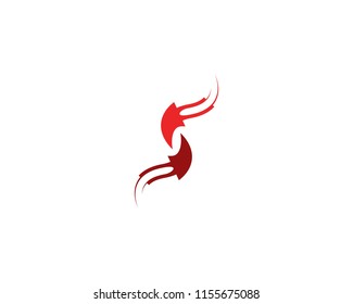 Circle arrows logo vector template