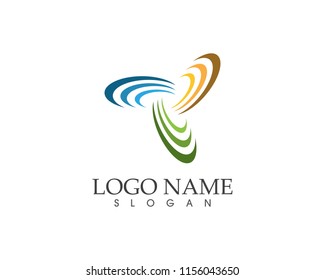 Circle arrows logo vector template