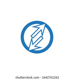 Circle arrows logo vector template