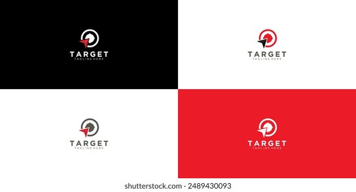 circle with arrows on target. for logo targets, simple, modern.