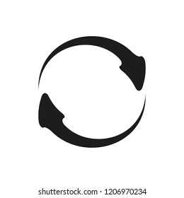 Circle arrows on white background, vector