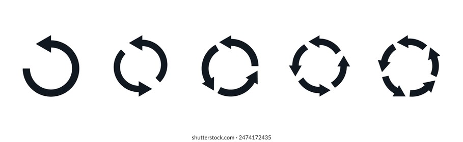 Circle of arrows. Recycle, repeat, refresh icon vector illustration