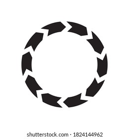 circle with arrows, recycle sign