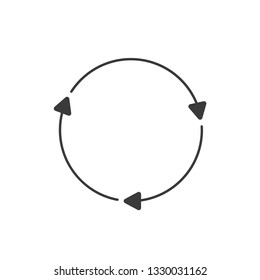 Circle arrows. Recycling vector icon.