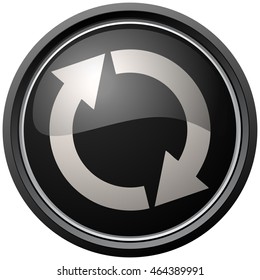 Circle Arrows Retro round Icon, Vector Illustration. 