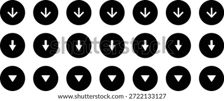 Circle arrows, rotate arrow, redo process symbol. Various bold brush drawn curved arrows. Collection doodle marker thick arrows in different directions.