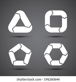 Circle arrows set