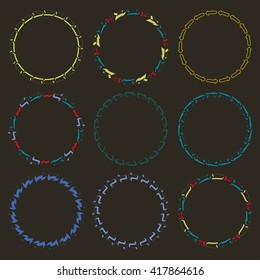 Circle arrows set for info-graphic. Template for diagram and presentation. Business concept. Vector illustration.