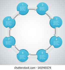 Circle arrows set for your info graphic