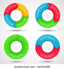 Circle Arrows Set For Your Info Graphic