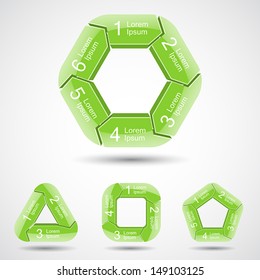 Circle arrows set for your info graphic