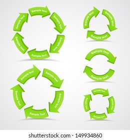 Circle Arrows Set For Your Info Graphic