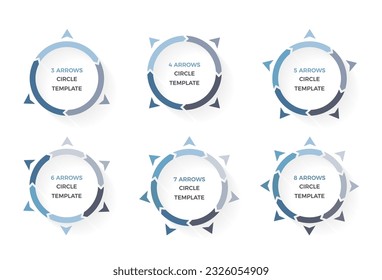 Circle arrows with side arrows, infographics templates for circle diagrams, vector eps10 illustration