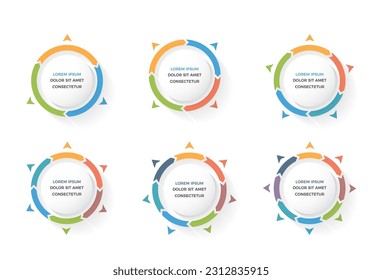 Circle arrows with side arrows and place for your text in the center, circle infographics, vector eps10 illustration