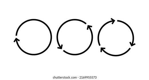 Circle arrows vector icon set