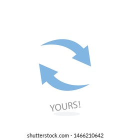 Circle arrows. Vector Icons. Icon for website. The sign of recycle.