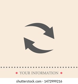 Circle arrows. Vector Icons. Icon for website. The sign of recycle.