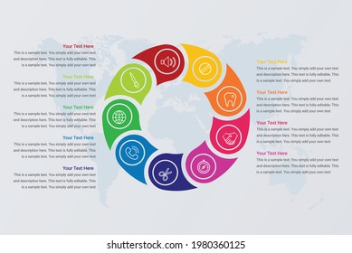 Circle arrows for your info graphic vector image 9
