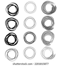 Circle art attractive with abstract art