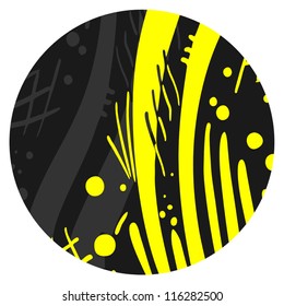 Circle art button background