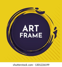 Circle Art Frame Design Element Vector Eps.10